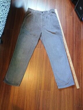 Urban Renewal Grey Corduroy Pants Made in USA from Vintage Fabrics
